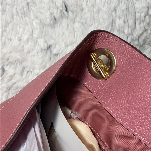 Coach purse bag NEW Pebbled leather EDIE turn-lock - Picture 10 of 12